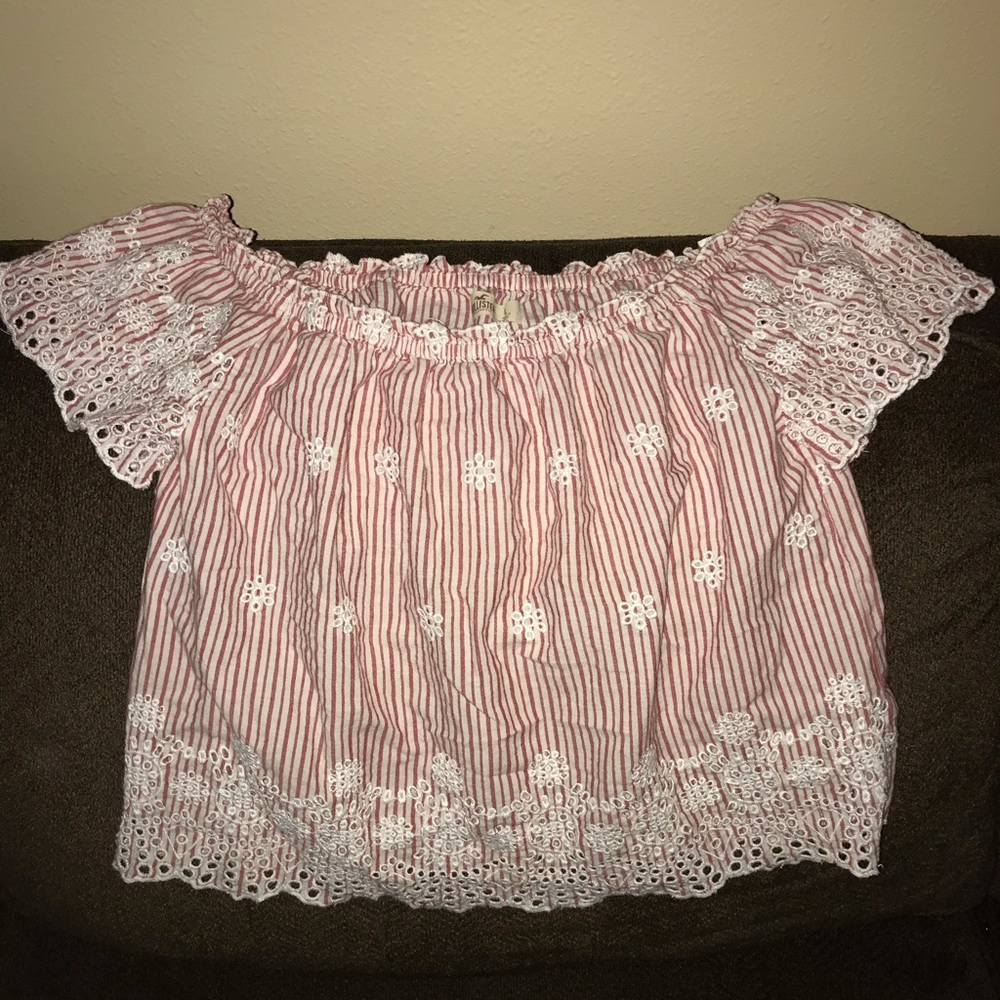 Off the shoulder crop top
